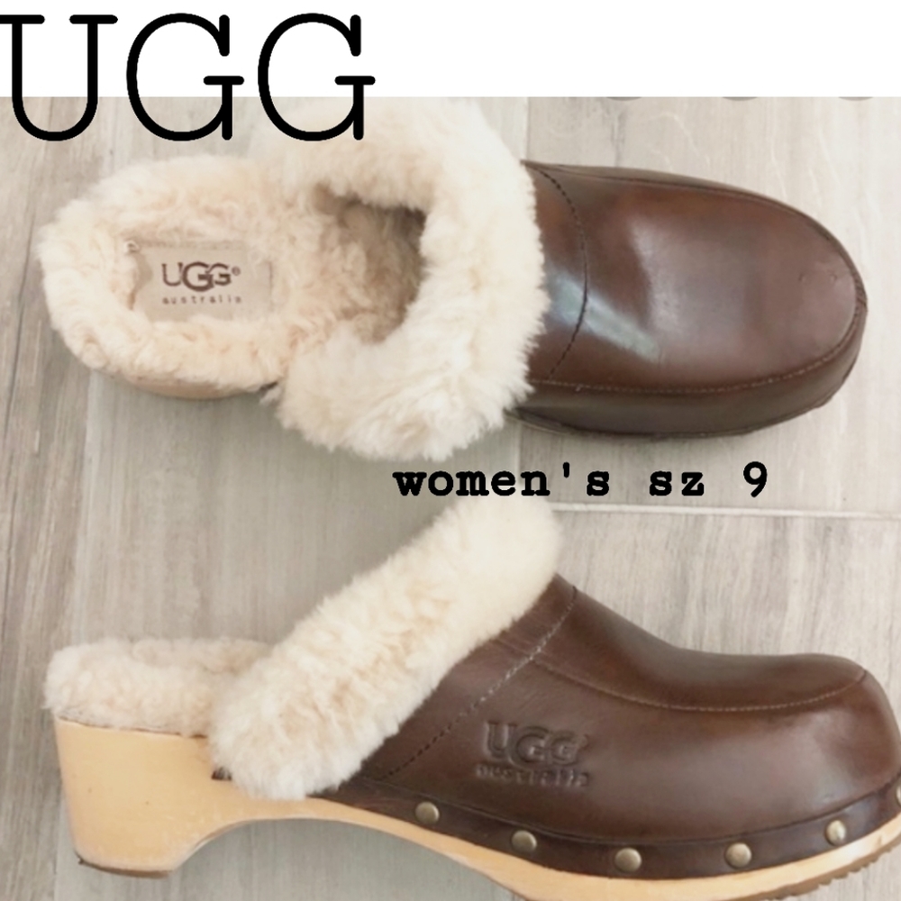 UGG "Kalie" sheepskin shearling clogs  Sz 9m